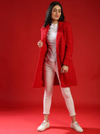 Double-Breasted Sherpa Long Coat