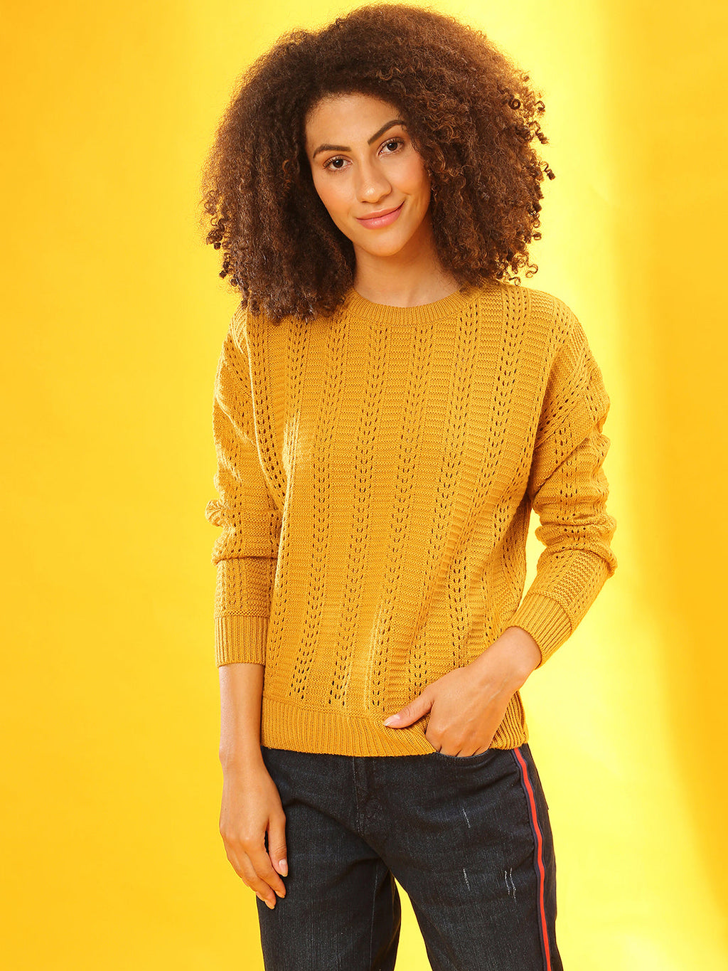 Self-Design Pullover Sweater