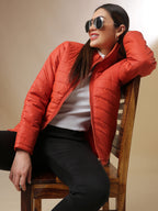 High Neck Quilted Jacket