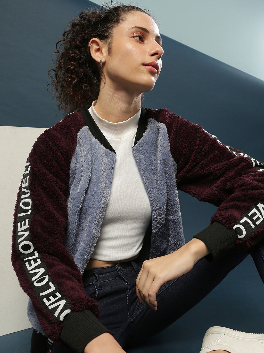 Printed Fur Jacket