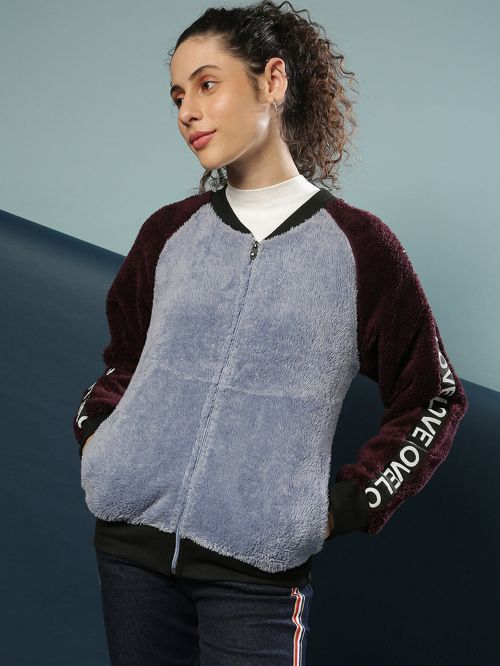 Printed Fur Jacket