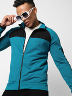 Campus Sutra Zip-Front Jacket With Contrast Detail