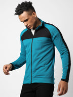 Campus Sutra Zip-Front Jacket With Contrast Detail