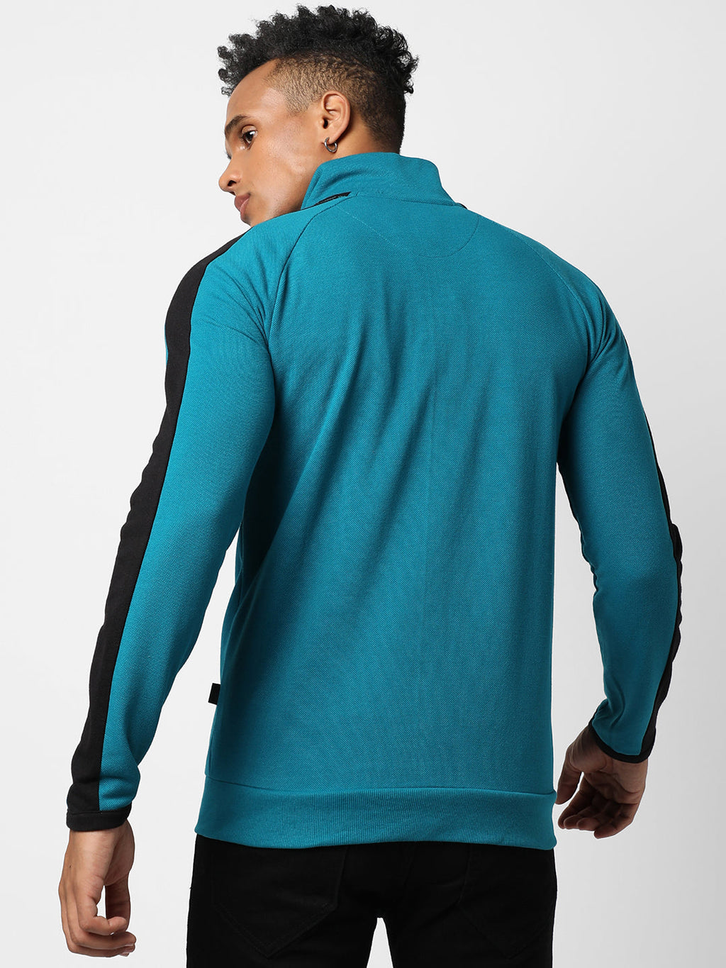 Campus Sutra Zip-Front Jacket With Contrast Detail