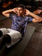 Campus Sutra Abstract Activewear T-Shirt