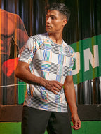 Campus Sutra Lines Activewear T-Shirt
