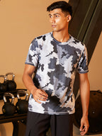 Campus Sutra Camouflage Activewear T-Shirt