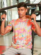 Campus Sutra Abstract Activewear T-Shirt