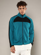 Campus Sutra Zip-Front Jacket With Contrast Detail