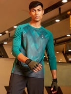 Campus Sutra Geometric Activewear T-Shirt