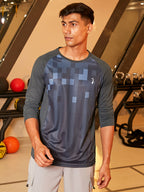 Campus Sutra Digital Block Activewear T-Shirt