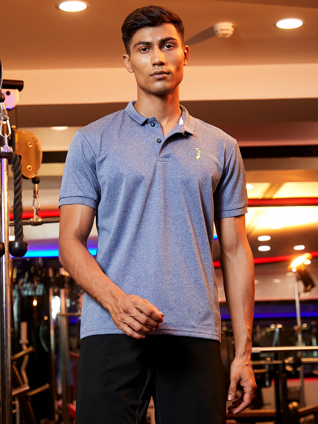 Campus Sutra Basic Activewear Polo T-Shirt