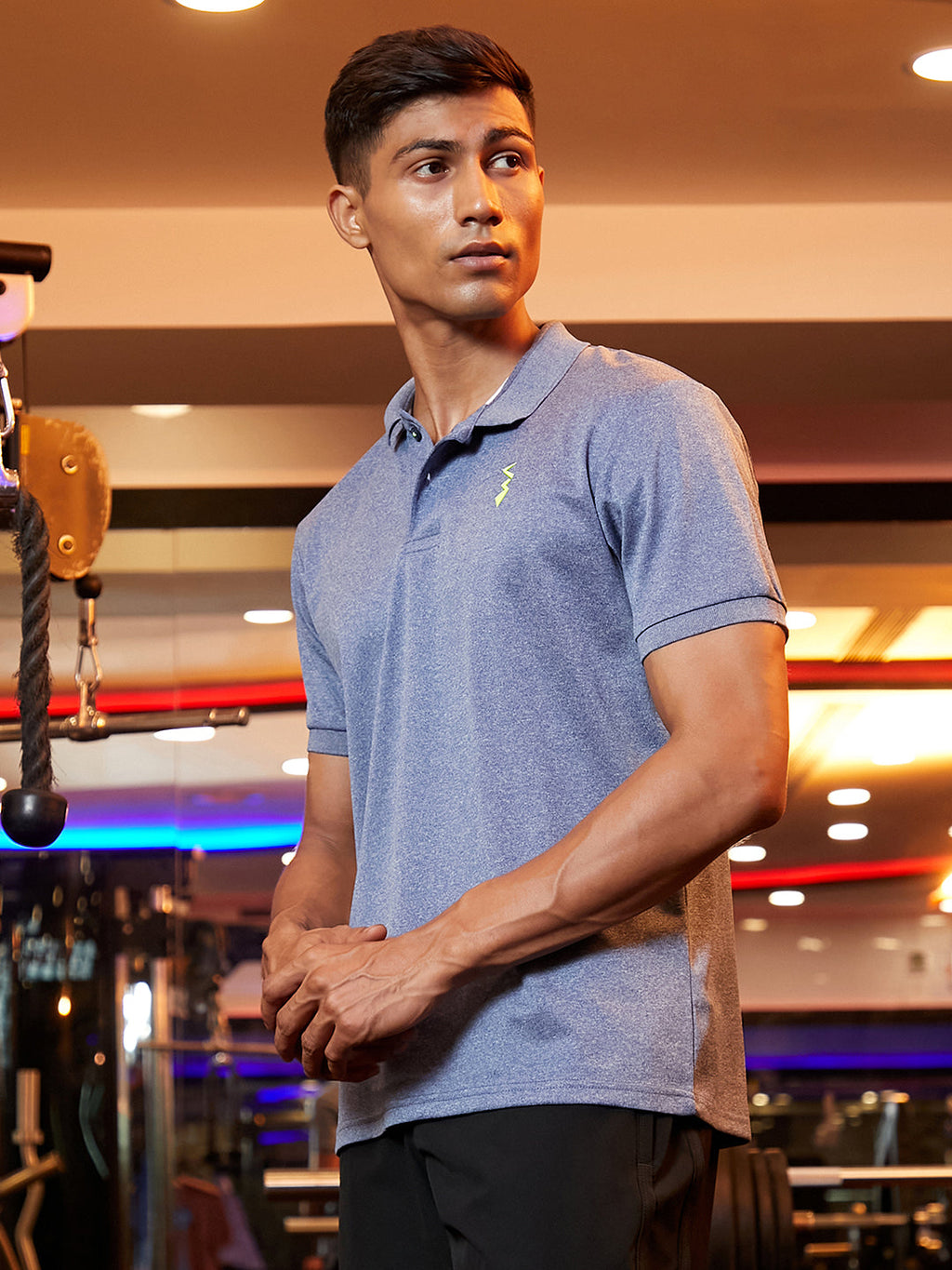 Campus Sutra Basic Activewear Polo T-Shirt