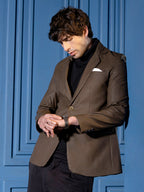Campus Sutra Tailored-Leather Blazer