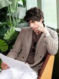 Campus Sutra Double-Breasted Corduroy Blazer
