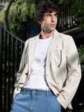 Campus Sutra Double-Breasted Corduroy Blazer