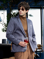 Campus Sutra Tailored Reptilia Jacquard Blazer