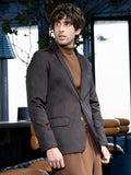 Campus Sutra Tailored Flora-Block Jacquard Blazer