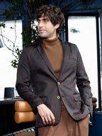 Campus Sutra Tailored Flora-Block Jacquard Blazer