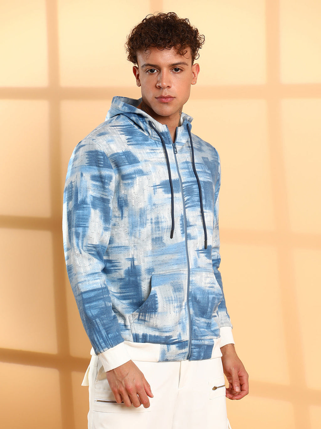 Campus Sutra Abstract Strokes Hoodie