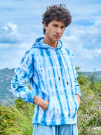Campus Sutra Tie Dye Oversized Hoodie With Kangaroo Pocket