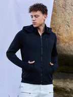 Campus Sutra Men's Zip-Front Travel Hoodie Sweatshirt