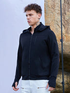 Campus Sutra Men's Zip-Front Travel Hoodie Sweatshirt