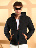 Campus Sutra Puffer Jacket With Contrast Zipper