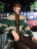 Campus Sutra Zip-Front Buffalo Bomber Jacket