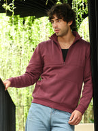 Campus Sutra Panel-Stitch Knit Sweatshirt
