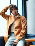 Campus Sutra Panel-Stitch Knit Jacket