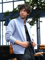 Campus Sutra Panel-Stitch Knit Jacket