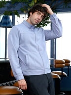 Campus Sutra Panel-Stitch Knit Jacket