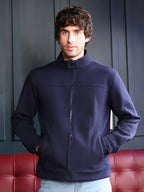 Campus Sutra Panel-Stitch Knit Sweatshirt