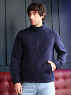 Campus Sutra Panel-Stitch Knit Sweatshirt
