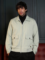 Campus Sutra Zip-Front Crushed-Tactile Jacket