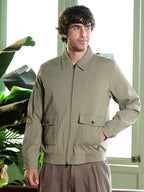 Campus Sutra Zip-Front Crushed-Tactile Jacket