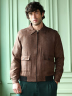 Campus Sutra Geometric-Jacquard Zip-Front Jacket