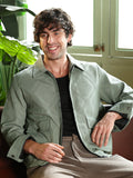 Campus Sutra Rhombus-Jacquard Zip-Front Jacket