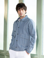 Campus Sutra Relaxed Jacquard-Denim Jacket
