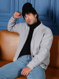 Campus Sutra Chevron Panel-Tactile Bomber Jacket