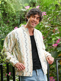 Campus Sutra Zigzag-Jacquard Bomber Jacket