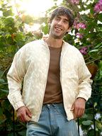 Campus Sutra Mozaic-Jacquard Bomber Jacket
