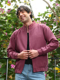 Campus Sutra Gridveil-Jacquard Bomber Jacket