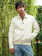 Campus Sutra Lined-Tactile Bomber Jacket