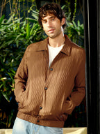 Campus Sutra Crease-Tactile Bomber Jacket