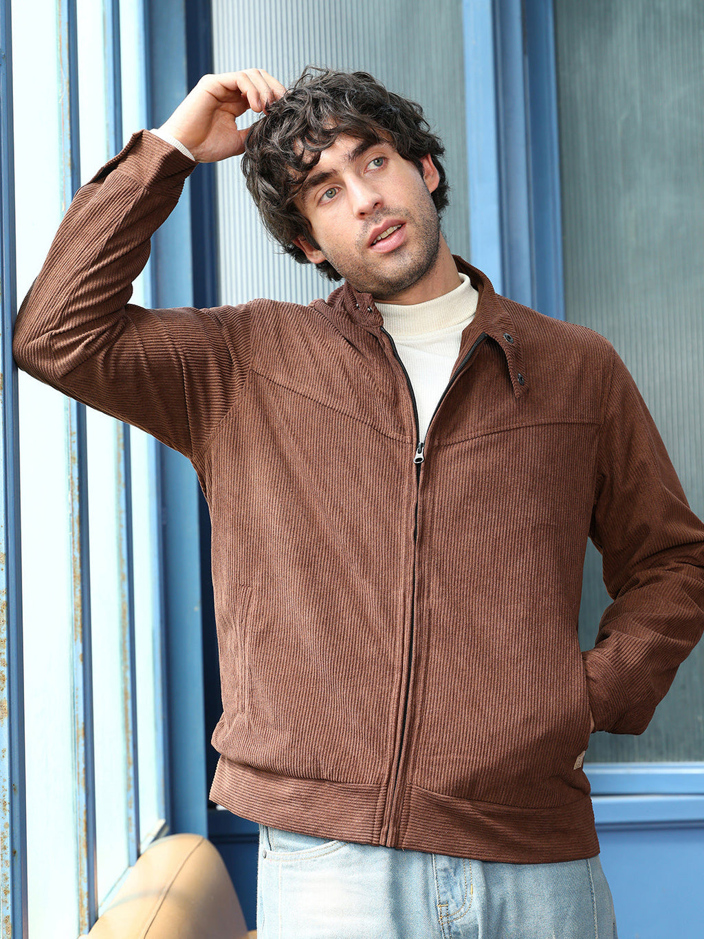Campus Sutra Corduroy Rider Jacket