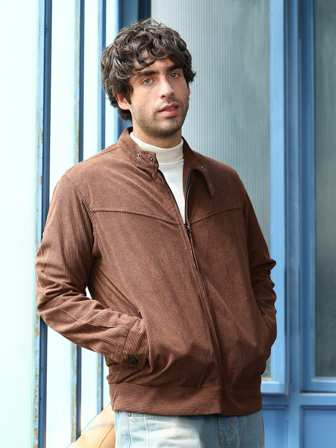 Campus Sutra Corduroy Rider Jacket
