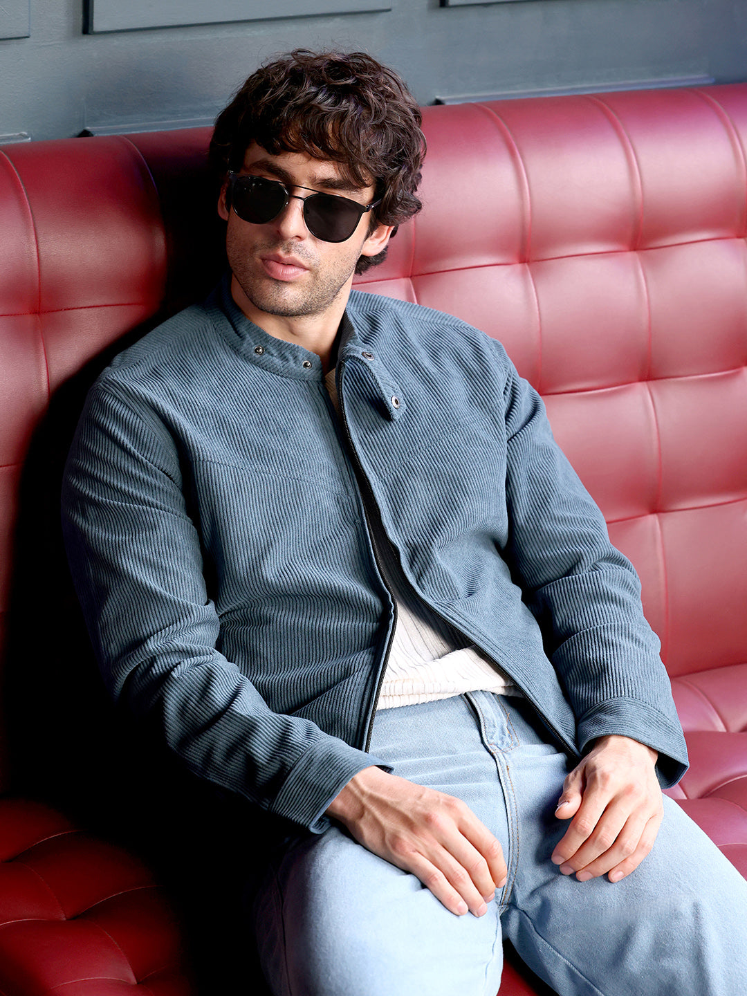 Campus Sutra Corduroy Rider Jacket