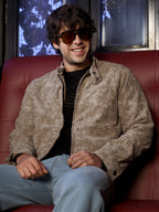 Campus Sutra Faded-Corduroy Rider Jacket